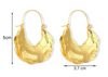 18 Karat Gold plattiert Große Halbe Kürbis Hoop Ohrringe