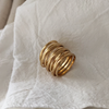 18 Karat vergoldeter Ring mit römischem Band