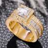 18 Karat vergoldeter Ring mit luxuriösem Kristall