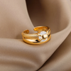 18 Karat vergoldeter Ring Pure Heart