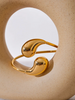 18 Karat vergoldetes Yin-Yang-Armband mit einem Zweig im Waldstil