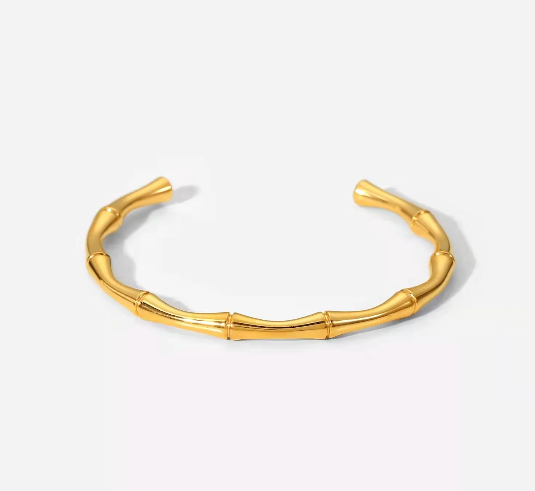 18 Karat vergoldetes Armband im Waldzweig-Stil