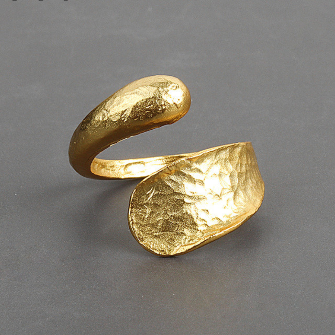 Verstellbarer 18K Gold plattierter Ring