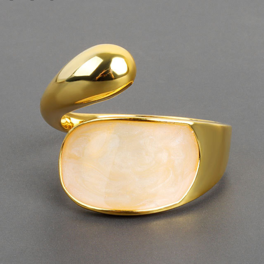 Verstellbarer modernistischer Ring, 18K Gold plattiert