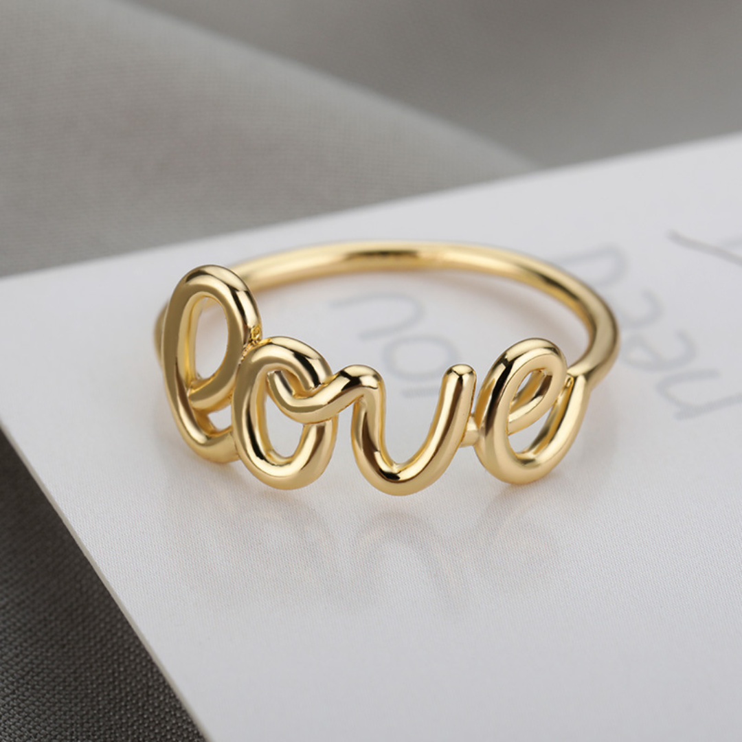 18K Goldplattierung LOVE Ring