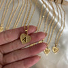 Ewige Liebe Halskette mit 18K vergoldeten Initialen