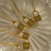 18K Vergoldetes Vorhängeschloss Initialen Halskette