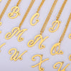 18K vergoldete elegante Herz-Initial-Halskette