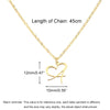 Schöne 18 Karat vergoldete Halskette mit Herz-Initialen