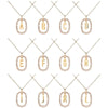 18K Vergoldete Buchstaben-Halskette mit glänzenden Steinen