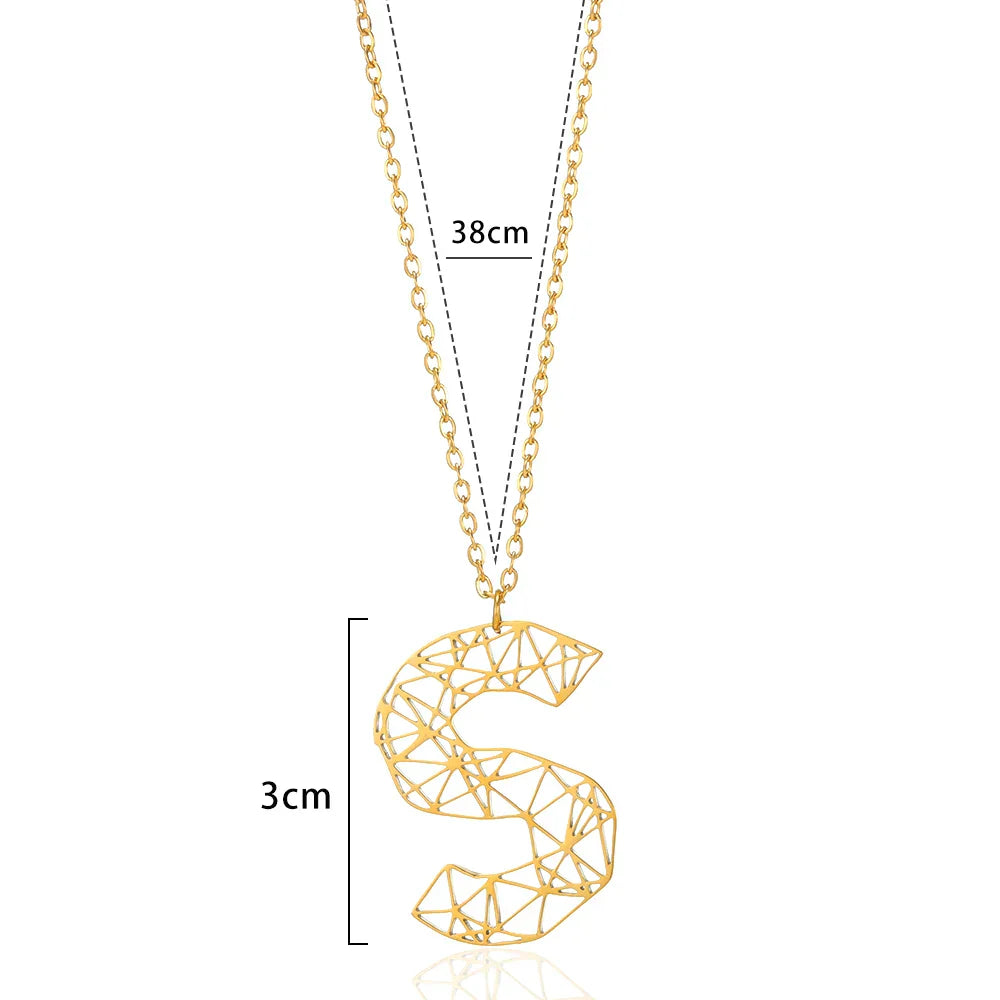 18K vergoldet Minimalistisches Design Initiale Halskette