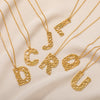 18K vergoldet Minimalistisches Design Initiale Halskette