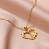 18K Vergoldet Liebe und Blumen Initialen Buchstaben Halskette